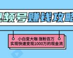 玩转微信视频号赚钱:小白变大咖涨粉百万实现快速变现1000万的现金流-第一资源库