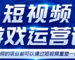 短视频游戏赚钱特训营，0门槛小白也可以操作，日入1000+-第一资源库