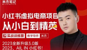 风口再至-米杰小红书虚拟电商项目3.0全网首发单号月收益过万可批量！-第一资源库