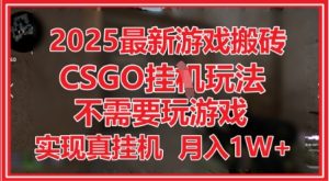 2025最新游戏搬砖,CSGO挂G,不需要玩游戏,实现真挂G,月入1W+【揭秘】-第一资源库