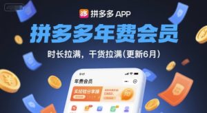 拼多多年费会员，实经验分享操，时长拉满，干货拉满(更新6月)-第一资源库