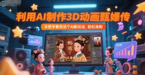 利用AI制作3D动画甄嬛传,流量爆了,手把手教你这个AI新玩法,轻松涨粉-第一资源库